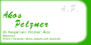 akos pelzner business card